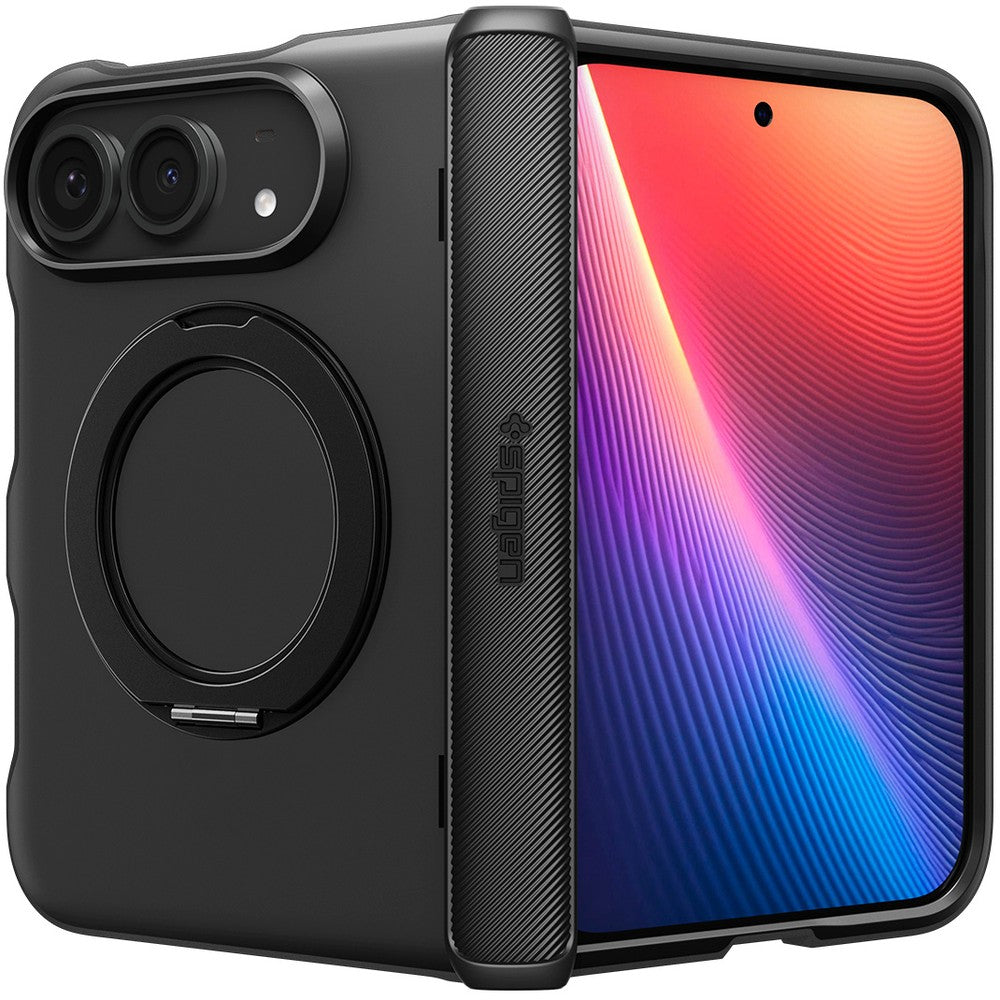 Handyhülle für iPhone Duo, Spigen Slim Armor Pro S Mag mit MagSafe, Schwarz (10/22)
