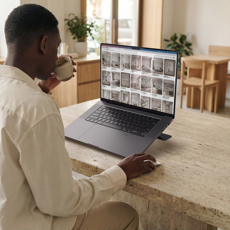Universalständer für Laptop, Tablet, Spigen Slimfold LD201-S6, Grau