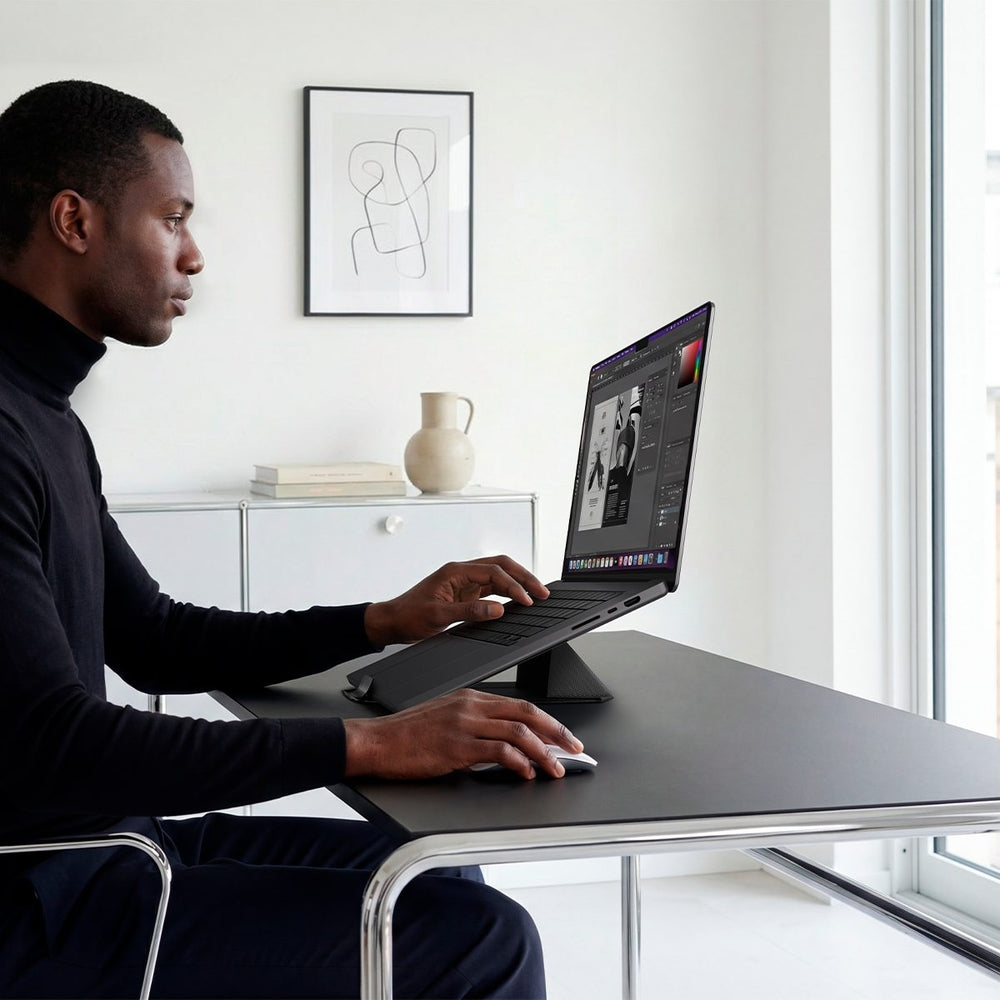Universalständer für Laptop, Tablet, Spigen Slimfold LD201-S9, Schwarz