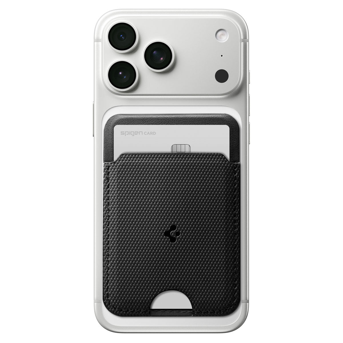 Kartenetui mit Ständer Spigen Slim Fold Mag S314-1 mit MagSafe, Schwarz