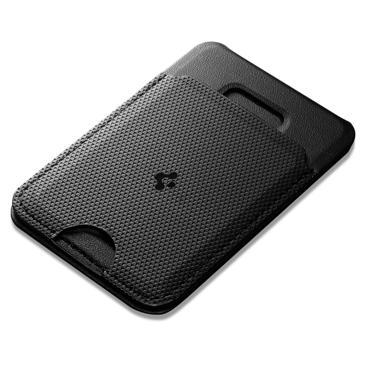 Kartenetui mit Ständer Spigen Slim Fold Mag S314-1 mit MagSafe, Schwarz