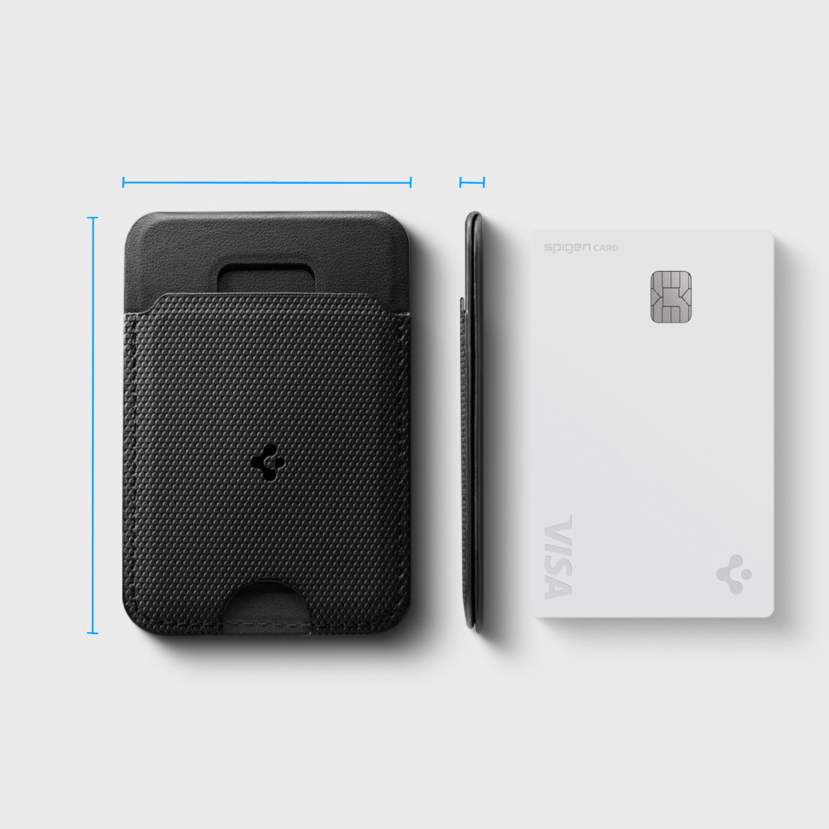 Kartenetui mit Ständer Spigen Slim Fold Mag S314-1 mit MagSafe, Schwarz