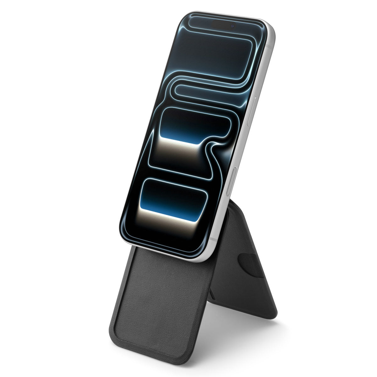Kartenetui mit Ständer Spigen Slim Fold Mag S314-2 mit MagSafe, Schwarz