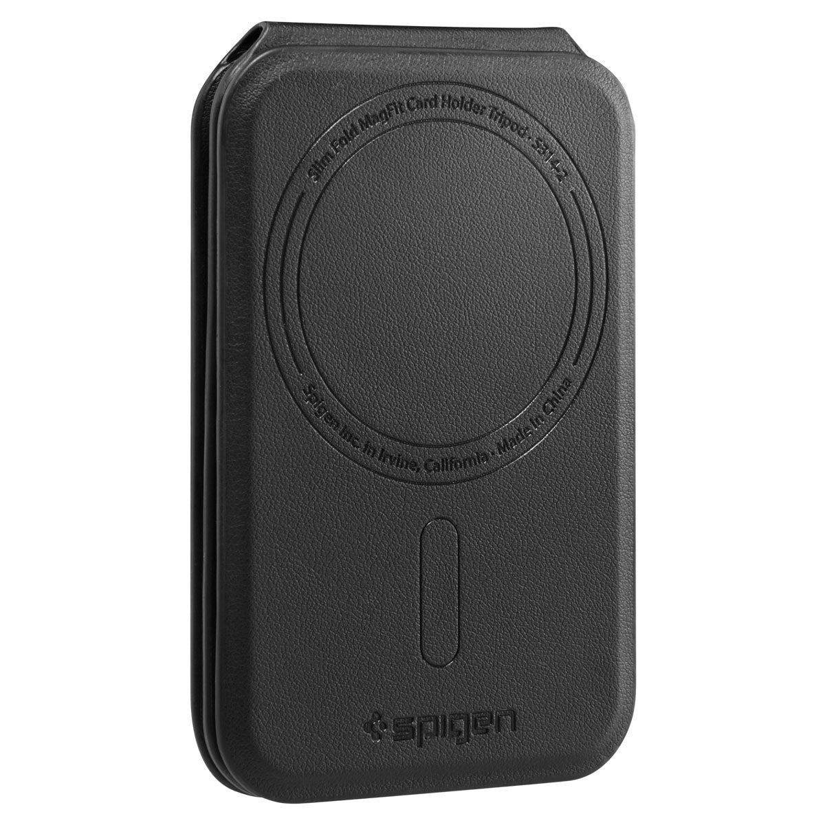 Kartenetui mit Ständer Spigen Slim Fold Mag S314-2 mit MagSafe, Schwarz