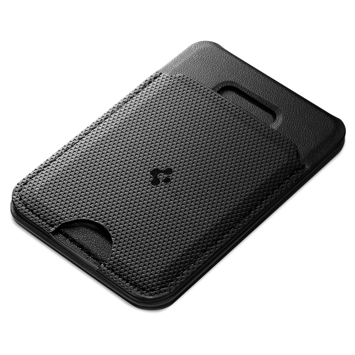Kartenetui mit Ständer Spigen Slim Fold Mag S314-3 mit MagSafe, Schwarz