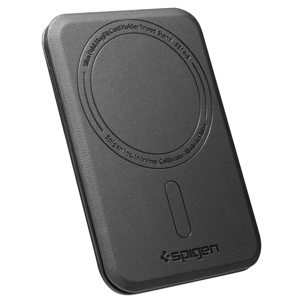 Kartenetui mit Ständer Spigen Slim Fold Mag S314-3 mit MagSafe, Schwarz