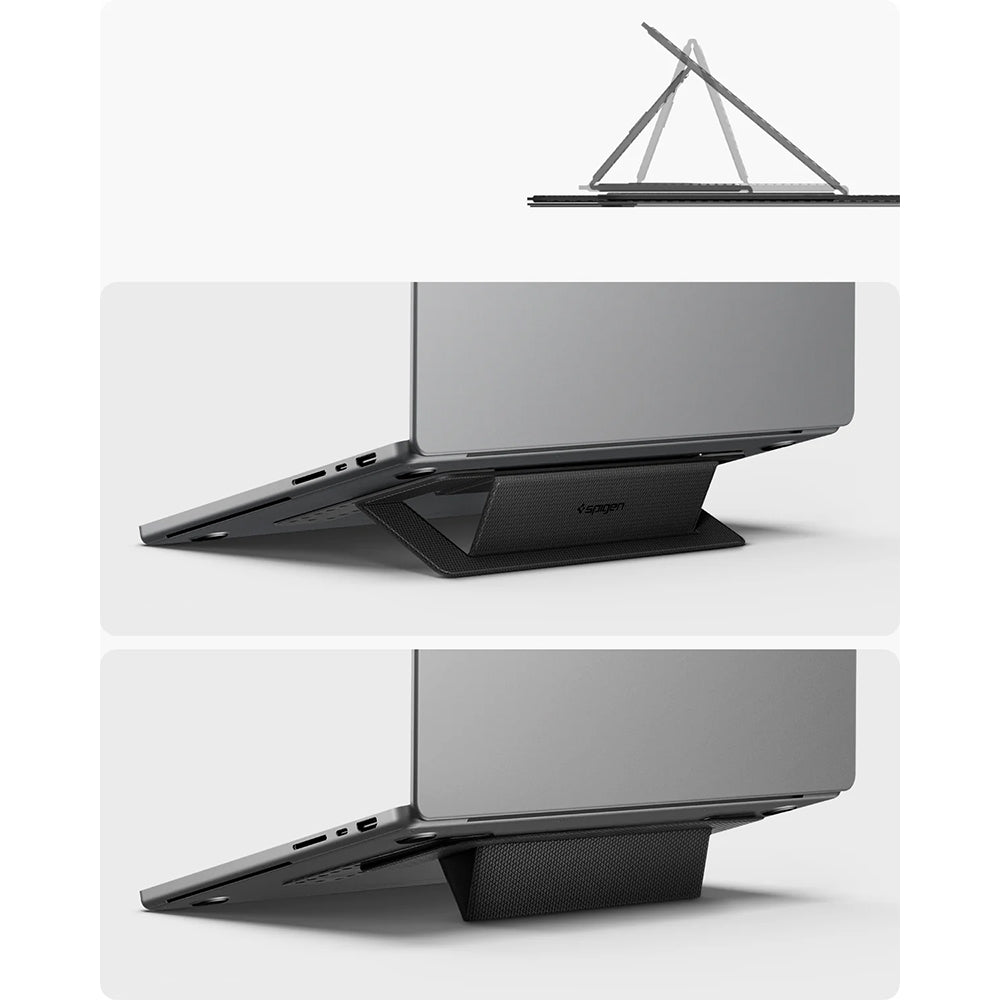 Laptopständer für Laptops bis 16", höhenverstellbar, Spigen Slimfold LD201-S1, Schwarz
