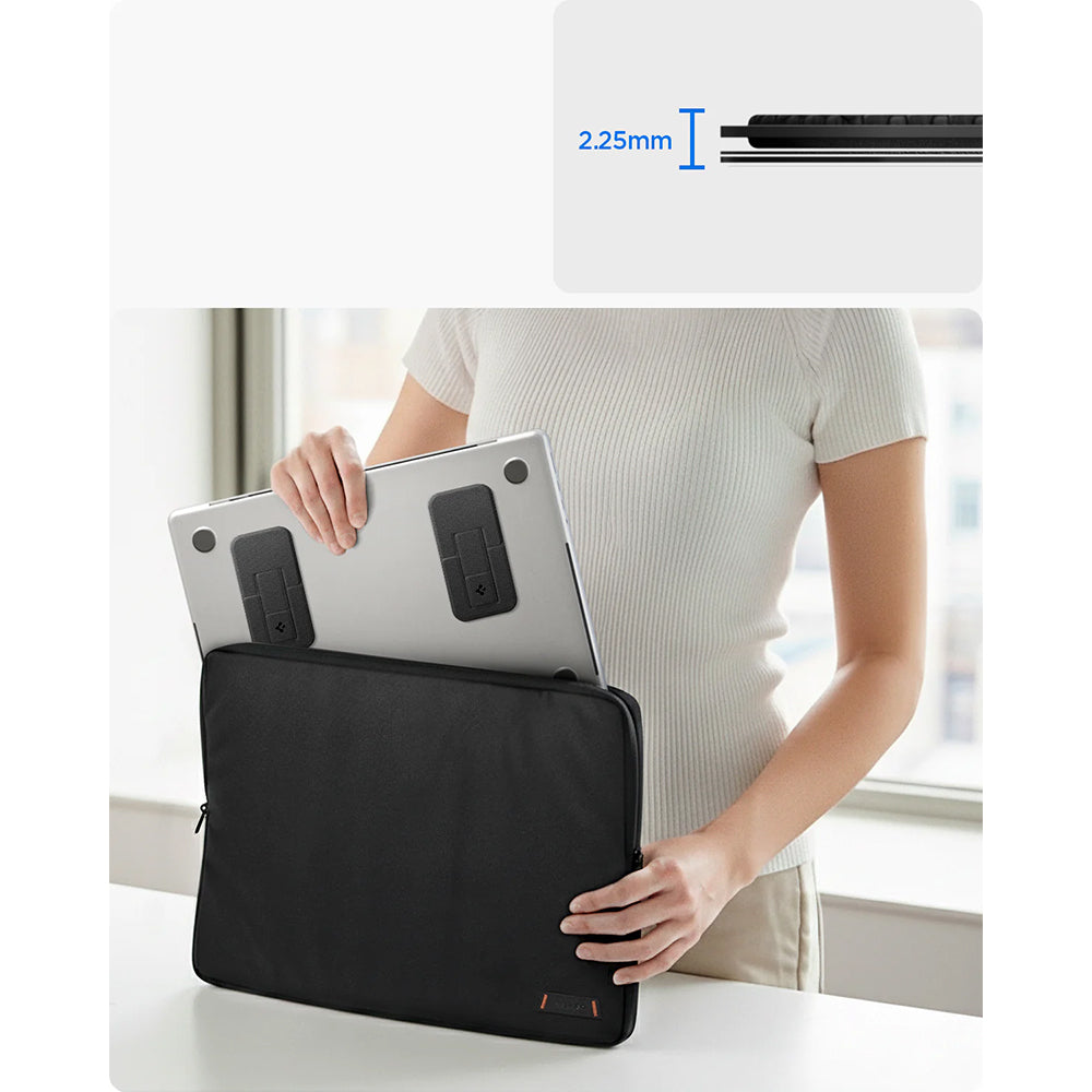 Höhenverstellbarer Ständer für Laptop und Tablet, Spigen Slimfold LD201-S2, Schwarz