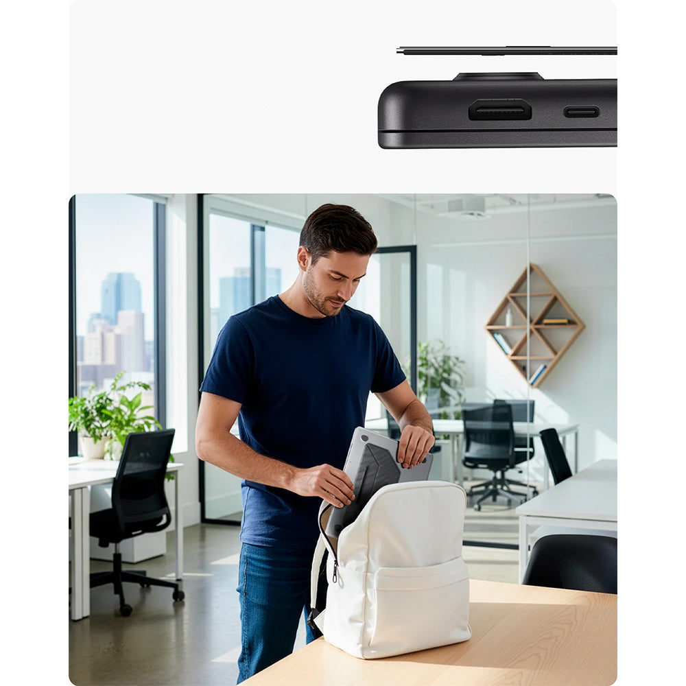Laptopständer für Laptops bis 16", höhenverstellbar, Spigen Slimfold LD201-S3, Schwarz