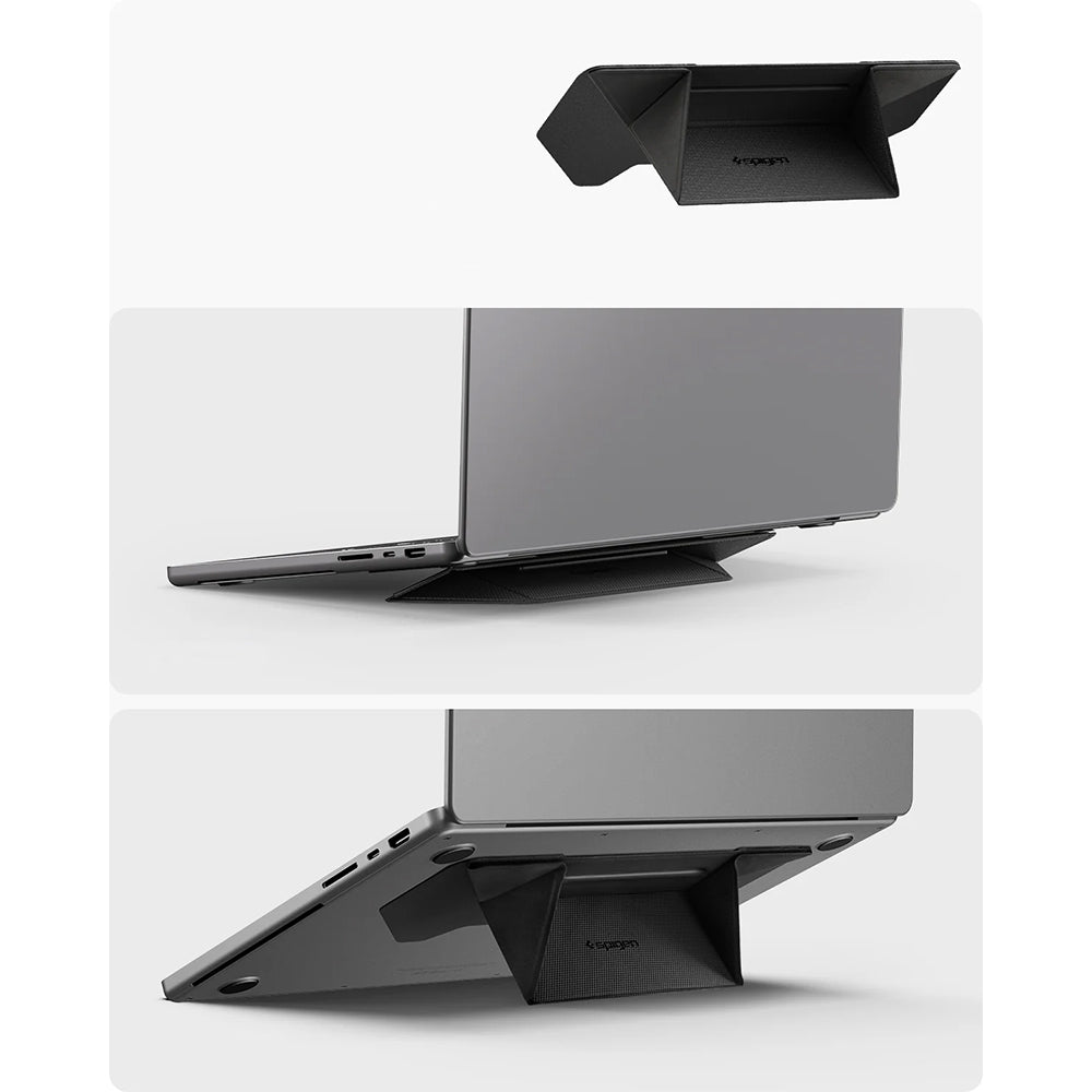 Laptopständer für Laptops bis 16", höhenverstellbar, Spigen Slimfold LD201-S3, Schwarz