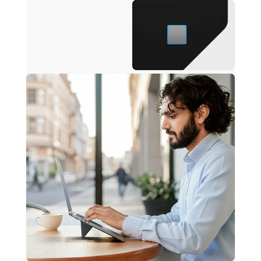 Laptopständer für Laptops bis 16", höhenverstellbar, Spigen Slimfold LD201-S3, Schwarz