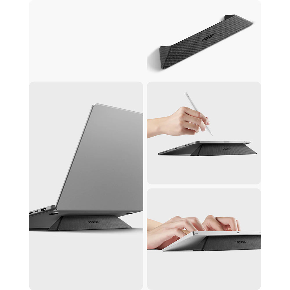 Universalständer für Laptop, Tablet und Tastatur, Spigen Slimfold LD201-S4, Schwarz