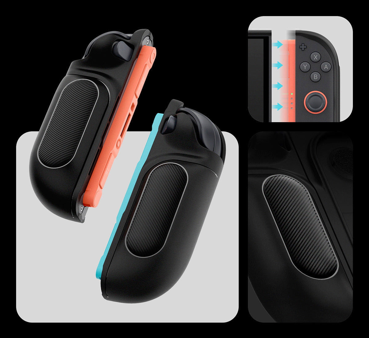 Hülle für Nintendo Switch 2, Spigen Snap Switch, Schwarz