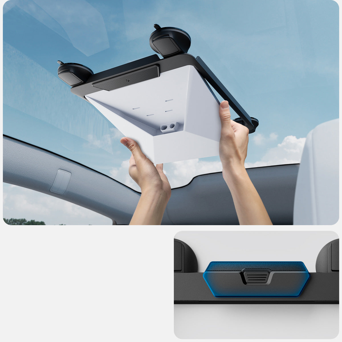 Autohalterung für Starlink Mini, Spigen Window Car Mount STL100, Schwarz