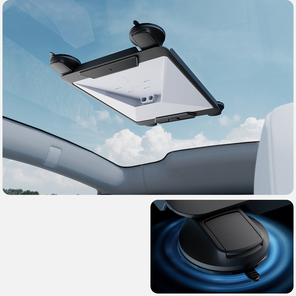 Autohalterung für Starlink Mini, Spigen Window Car Mount STL100, Schwarz