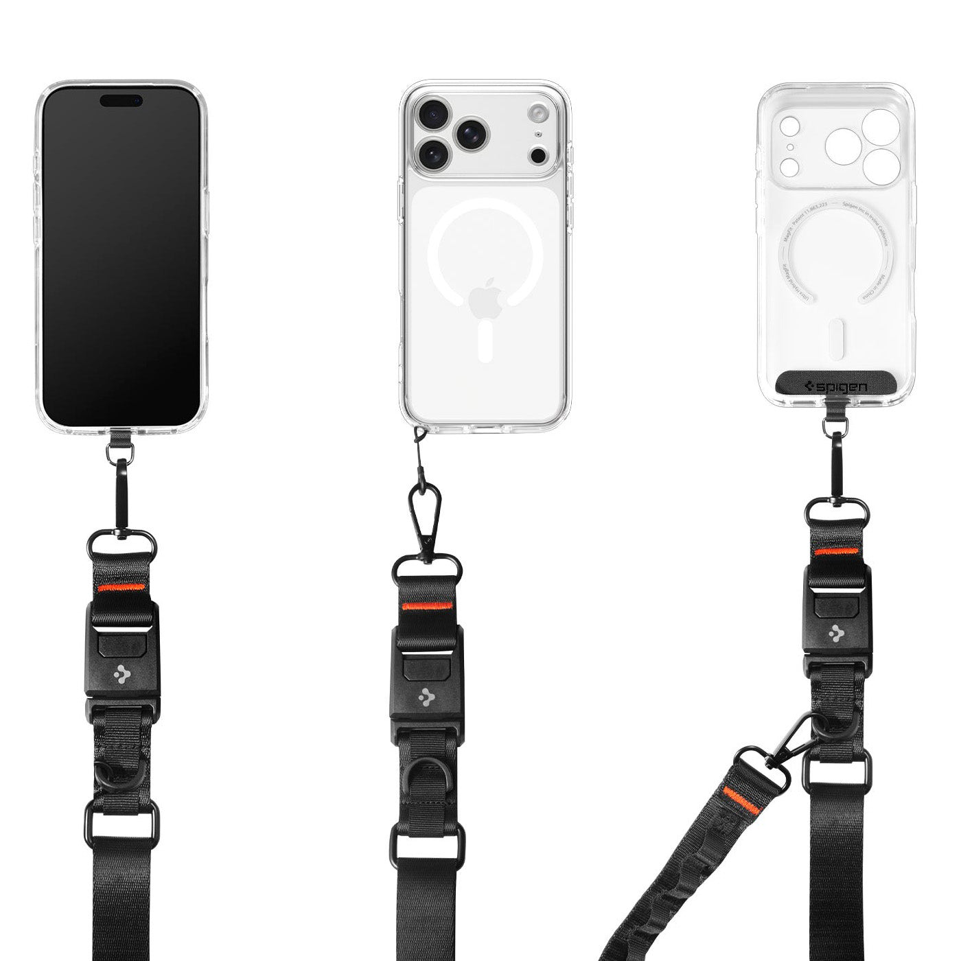 Hals-/Handgelenkband für Smartphone, Spigen Tag Strap DA30M, Schwarz