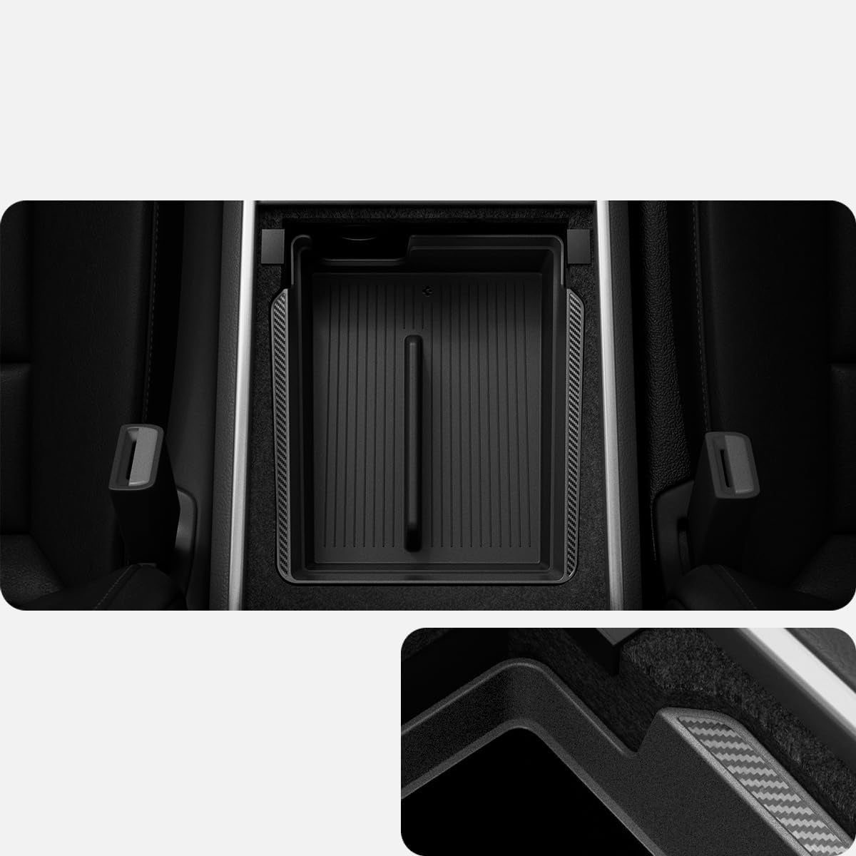Auto-Organizer für Tesla Model 3/Y, Spigen Armrest Console Organizer, Schwarz