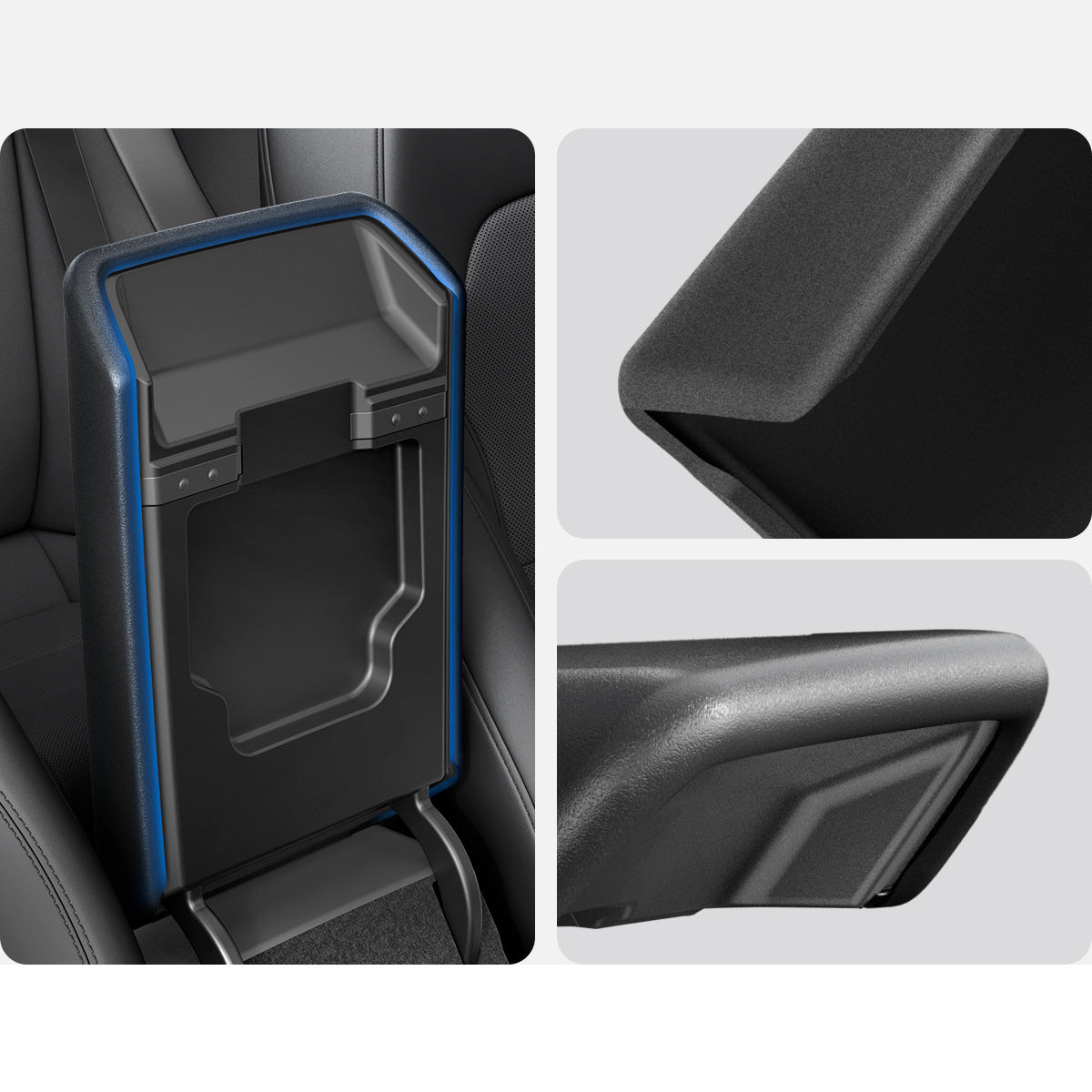 Hülle, Armlehnenpolster für Tesla Model 3 Highland 2024, Spigen Armrest Cover, Schwarz