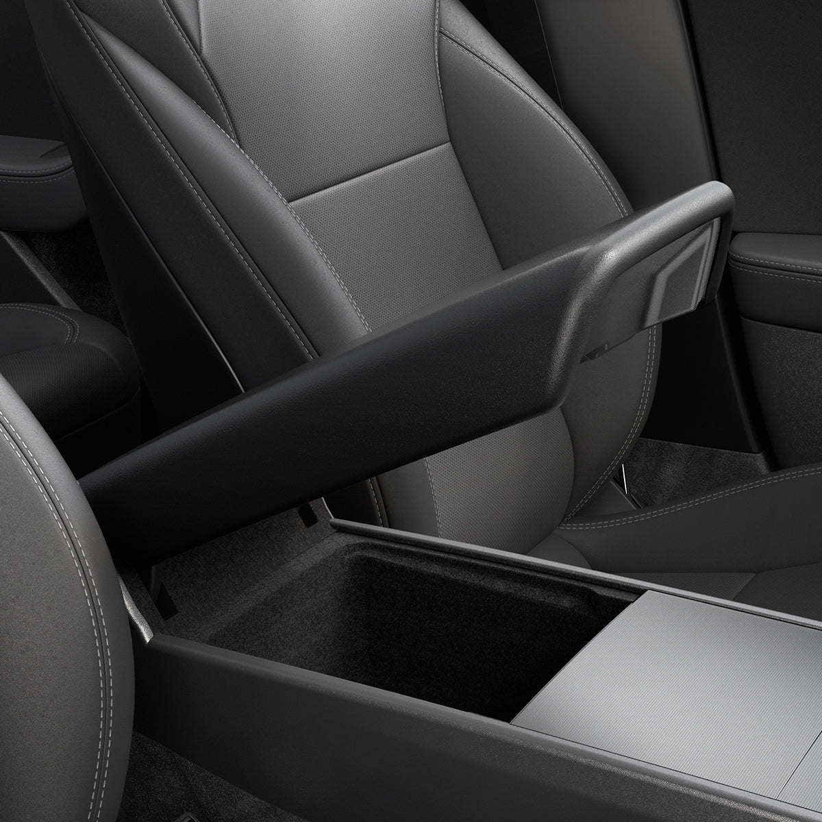 Hülle, Armlehnenpolster für Tesla Model 3 Highland 2024, Spigen Armrest Cover, Schwarz
