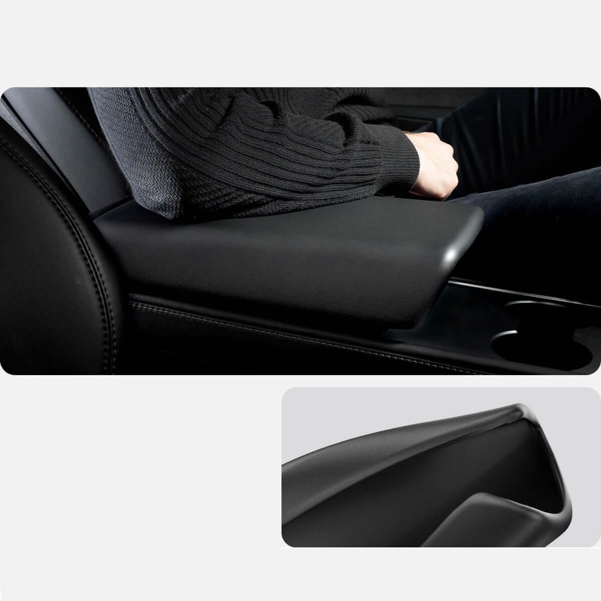 Hülle, Armlehnenpolster für Tesla Model 3 2017-23 / Y 2020-25, Spigen Armrest Cushion, Schwarz
