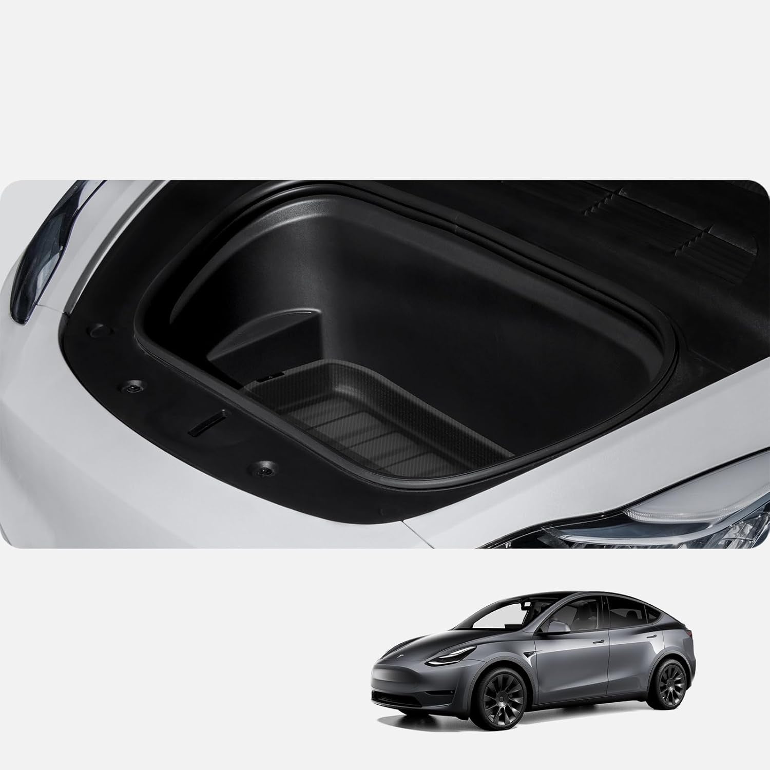 Kofferraummatte vorne für Tesla Model Y, Spigen Car Mat Front Trunk, Schwarz