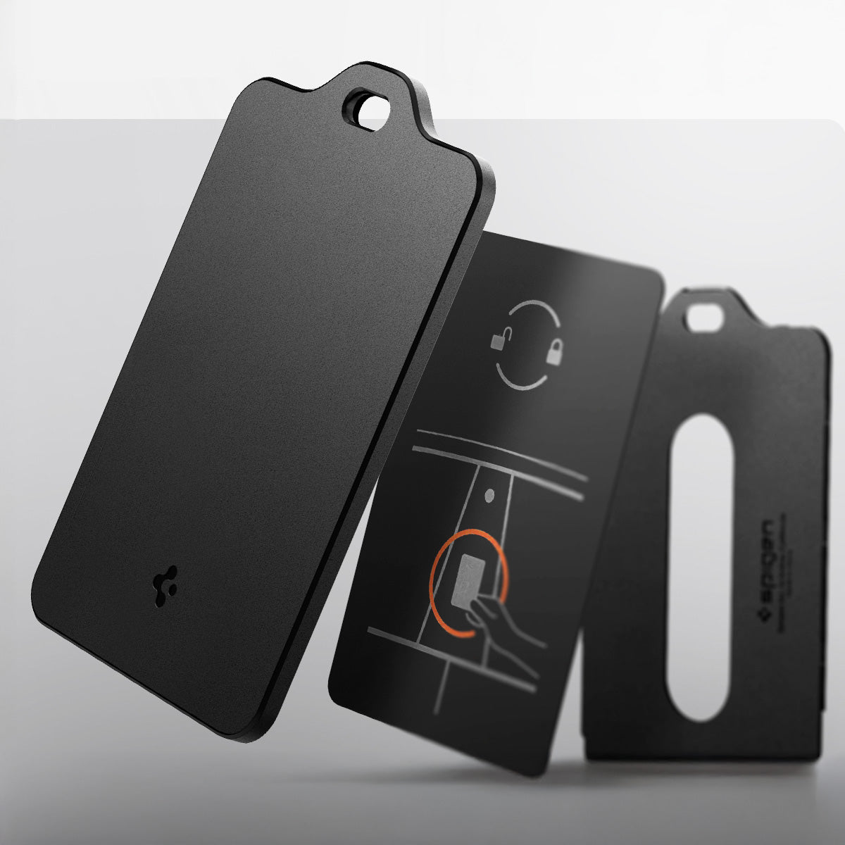 Schlüssel-/Kartenetui für Tesla, Spigen Card Holder Case 2-Pack, Schwarz