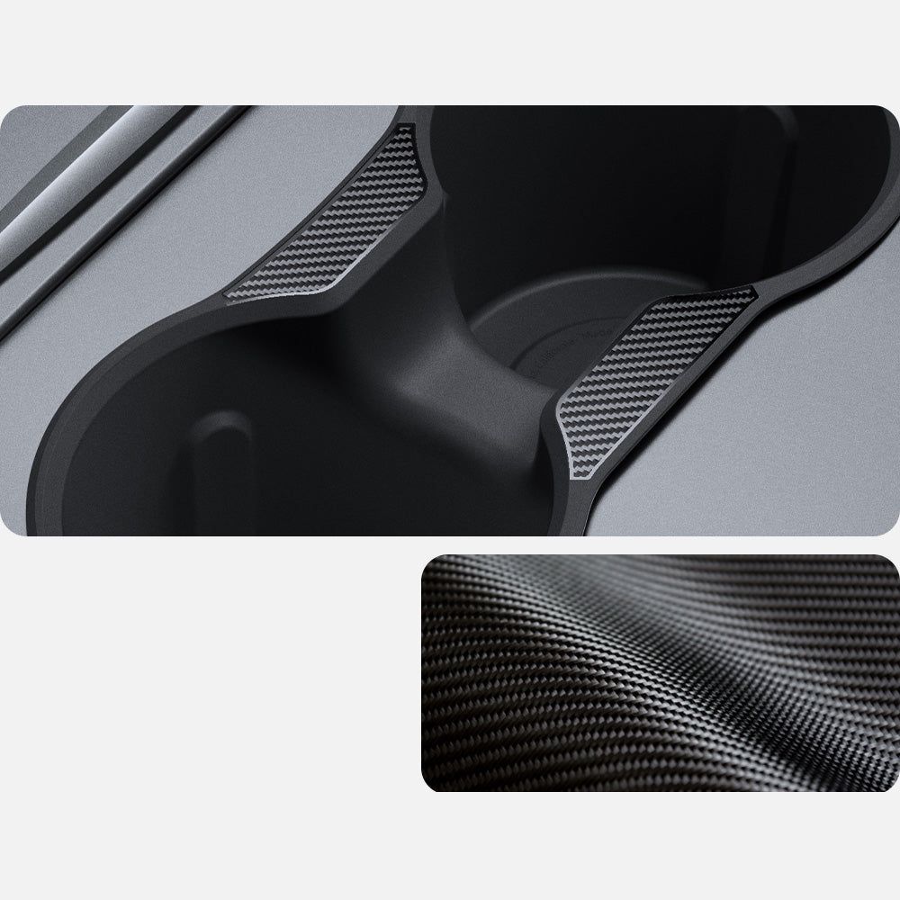 Getränkehalter Einsatz für Tesla Model 3/Y, Spigen Console Cup Holder Insert Relaxed Grip, Schwarz