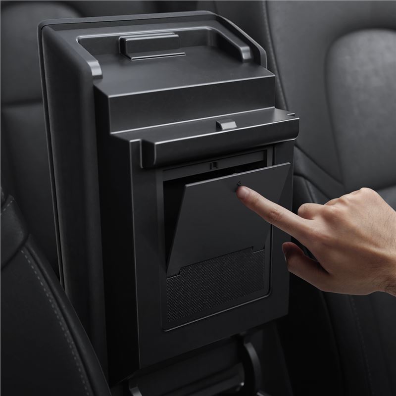 Auto-Organizer für Tesla Model 3/Y, Spigen Console Organizer Hidden Storage Box, Schwarz