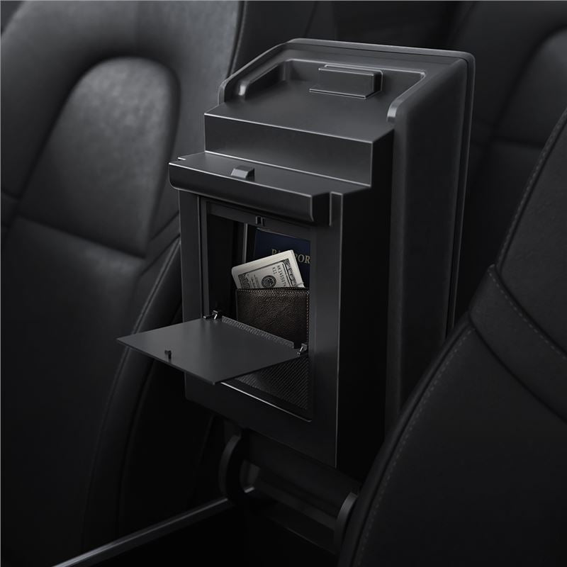 Auto-Organizer für Tesla Model 3/Y, Spigen Console Organizer Hidden Storage Box, Schwarz