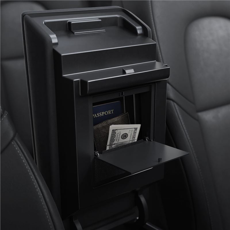 Auto-Organizer für Tesla Model 3/Y, Spigen Console Organizer Hidden Storage Box, Schwarz