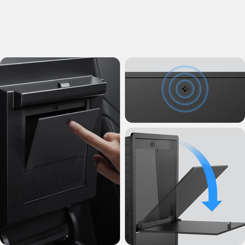 Auto-Organizer für Tesla Model 3/Y, Spigen Console Organizer Hidden Storage Box, Schwarz