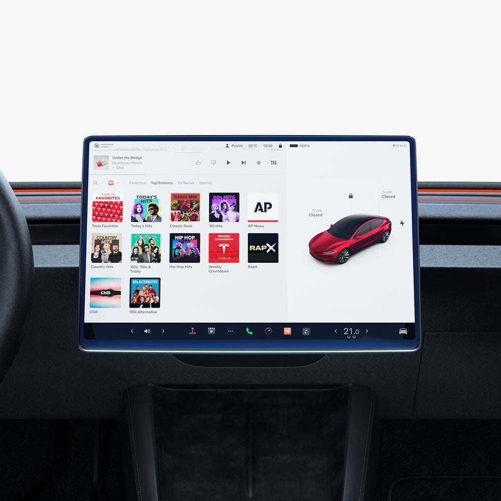 Antireflex Glas für Tesla Model 3 2024, Spigen Glas.tR EZ Fit 1-Pack, Schwarzer Rahmen