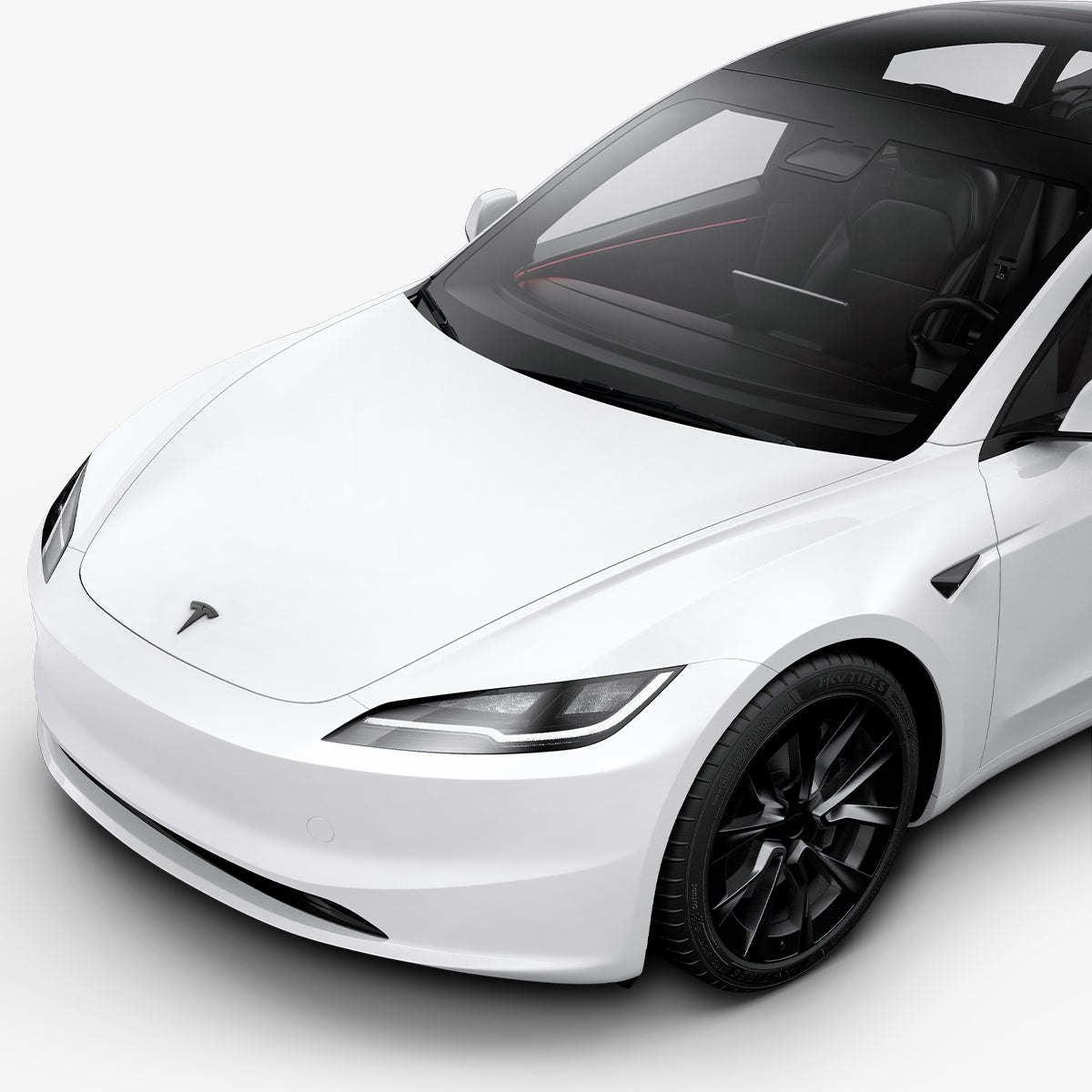 Schutzabdeckung für Motorhaubenemblem/Marker für Tesla Model 3 Highland 2024-25, Spigen, Schwarz