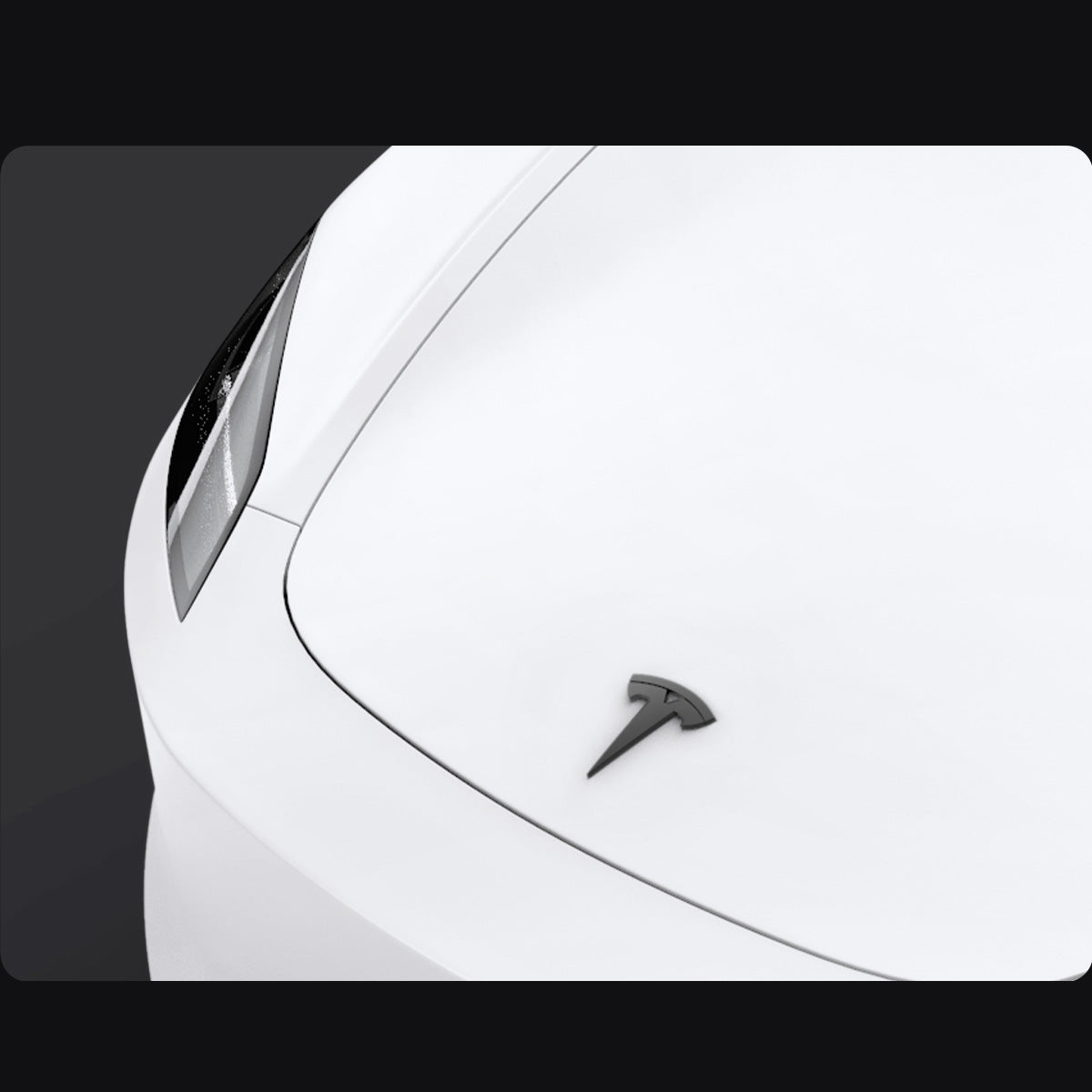 Schutzabdeckung für Motorhaubenemblem/Marker für Tesla Model 3 Highland 2024-25, Spigen, Schwarz