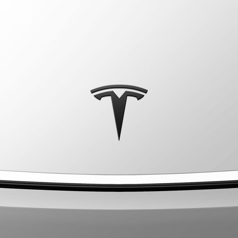 Emblem, Tesla-Logo für die Motorhaube für Tesla Model Y Juniper 2025-2026, Spigen Front Emblem Badge, Schwarz