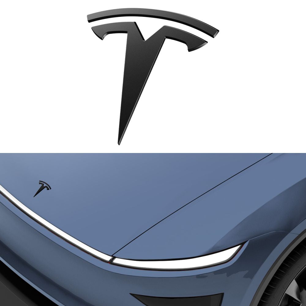 Emblem, Tesla-Logo für die Motorhaube für Tesla Model Y Juniper 2025-2026, Spigen Front Emblem Badge, Schwarz