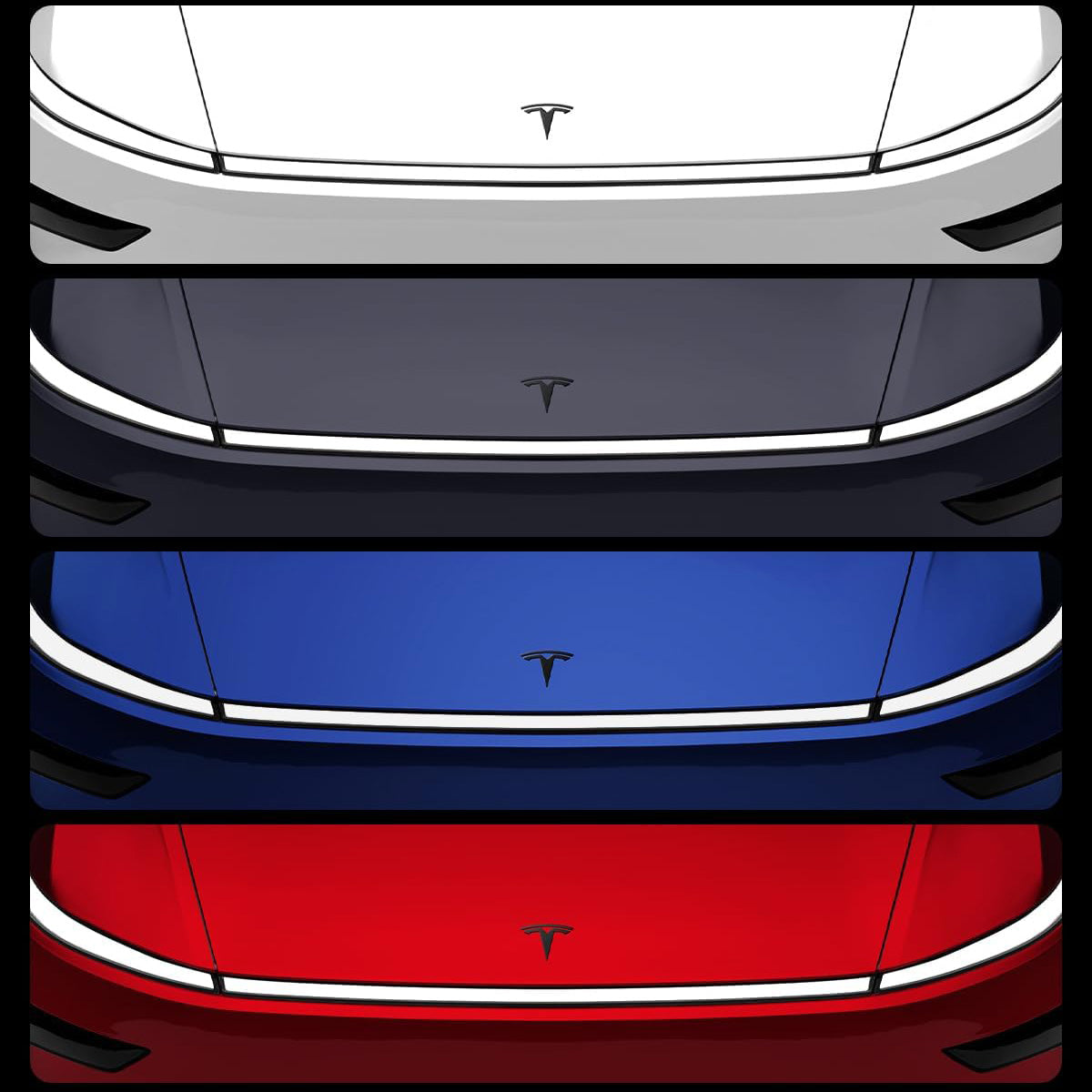 Emblem, Tesla-Logo für die Motorhaube für Tesla Model Y Juniper 2025-2026, Spigen Front Emblem Badge, Schwarz