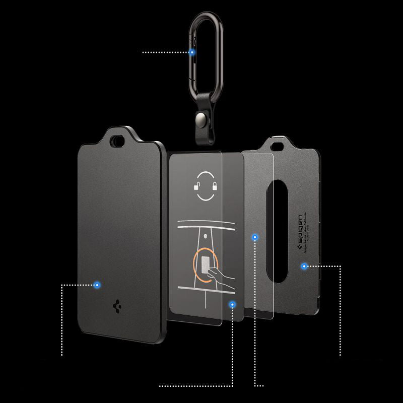 Schlüssel-/Kartenetui für Tesla, Spigen Card Holder Case 1-Pack, Schwarz