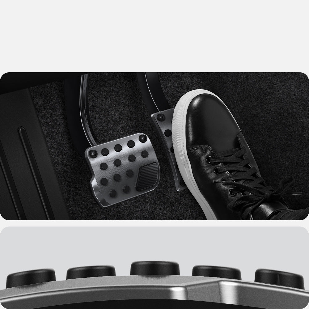 Anti-Rutsch-Pedalauflagen für Tesla Model 3/Y, Spigen Tesla Non-Slip Performance Foot Pedal, Silbern