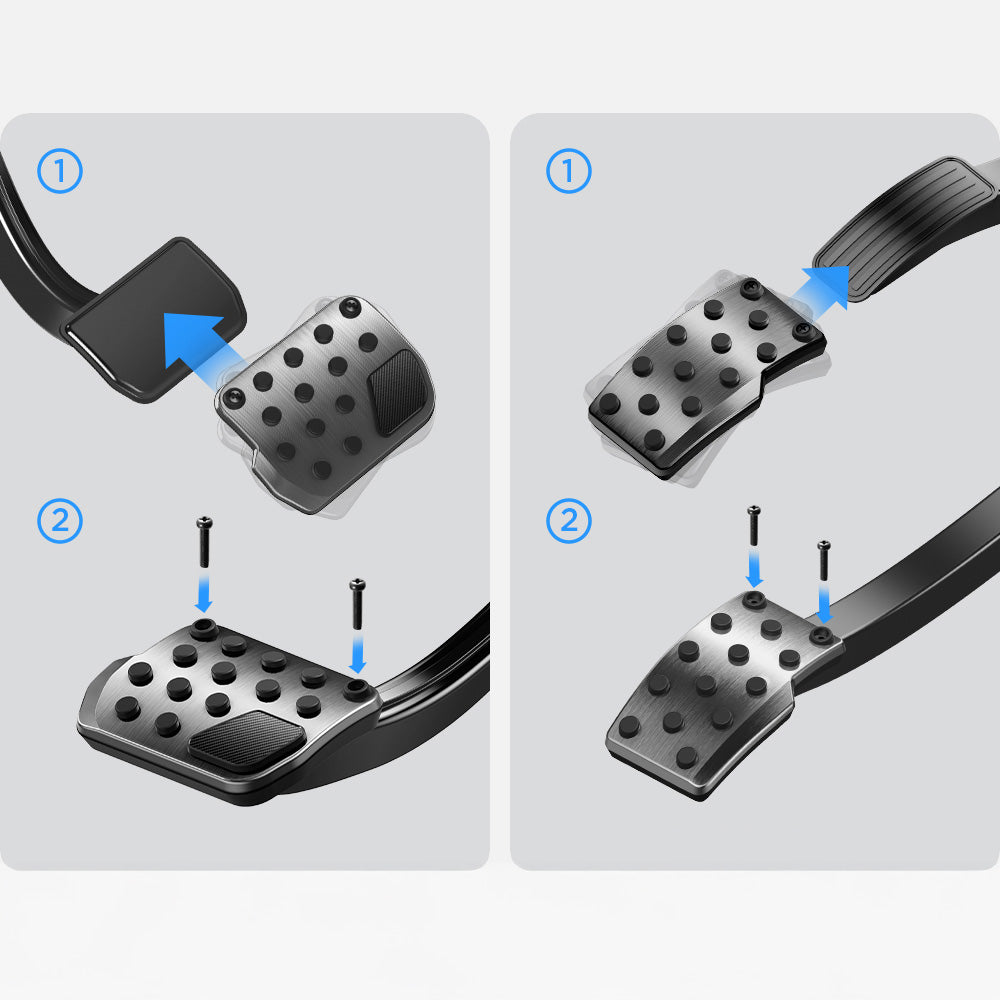 Anti-Rutsch-Pedalauflagen für Tesla Model 3/Y, Spigen Tesla Non-Slip Performance Foot Pedal, Silbern