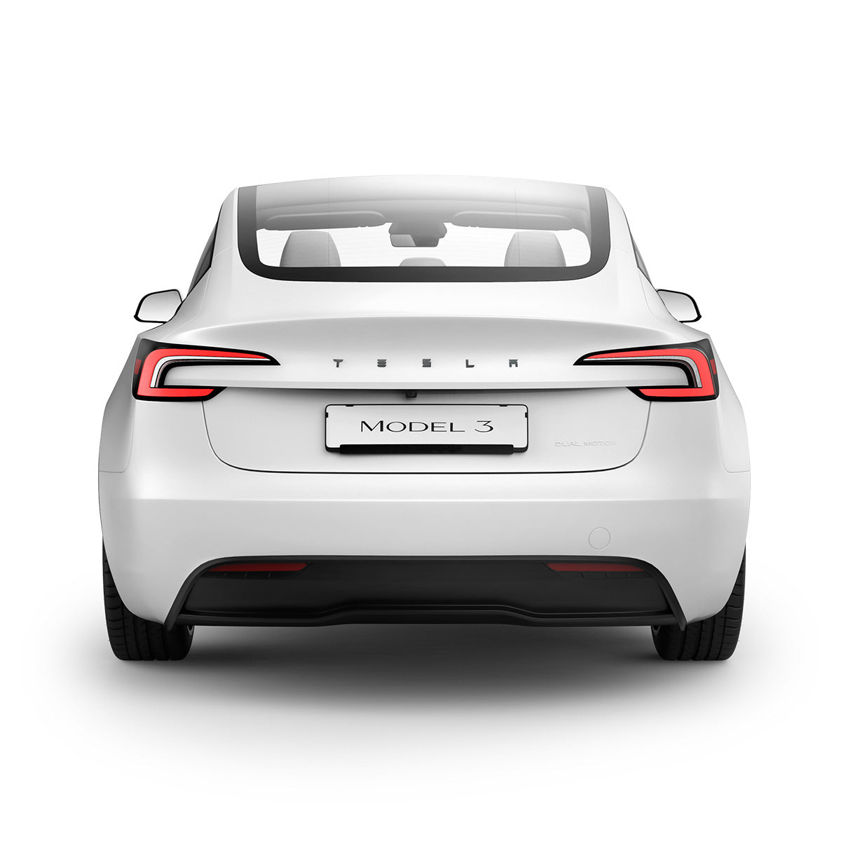 Schutzabdeckung für Heckklappen-Emblem/Markierung für Tesla Model 3 Highland 2024-25, Spigen, Schwarz