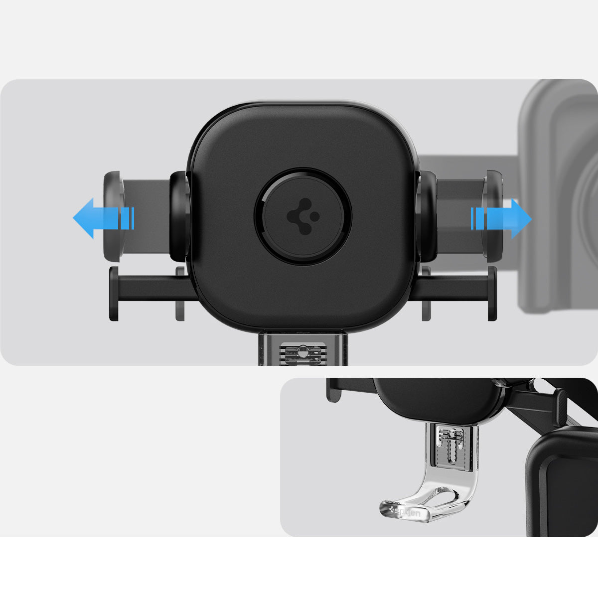 Auto Handyhalterung für Tesla Model 3/X/S/Y/Cybertruck, Spigen TapLock Universal Car Mount Holder, Schwarz
