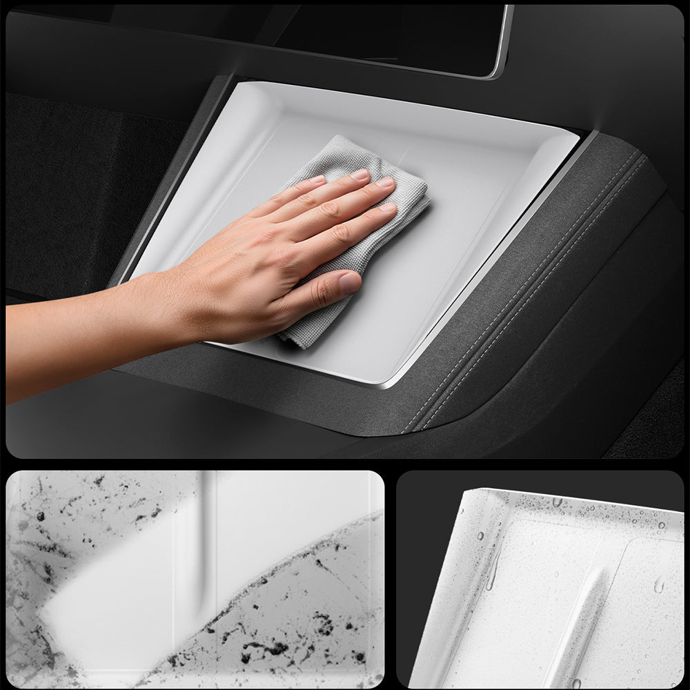 Abdeckung, Ladegerätematte für Tesla Model Y Juniper, Spigen Wireless Charging Pad Cover, Weiß