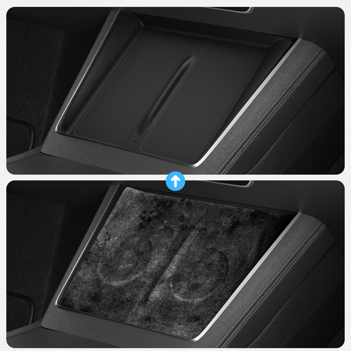Abdeckung, Ladegerätematte für Tesla Model Y Juniper, Spigen Wireless Charging Pad Cover, Schwarz