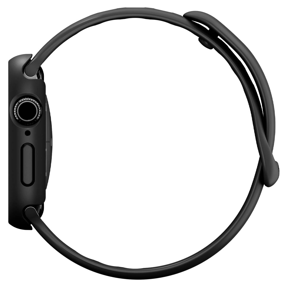 Schutzhülle + Glas für Apple Watch 11 / 10 46 mm, Spigen Thin Fit 360, Schwarz