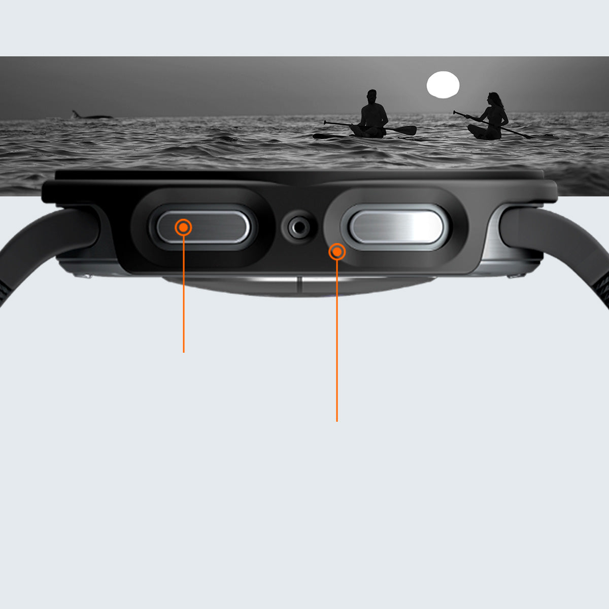 Schutzhülle + Glas Spigen Thin Fit 360 für Galaxy Watch 9 / 8 (44 mm), Schwarz