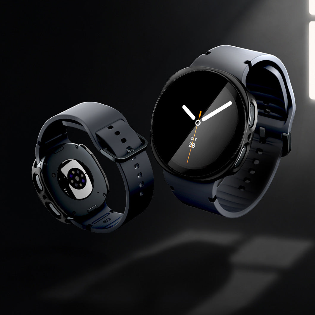 Schutzhülle + Glas Spigen Thin Fit 360 für Galaxy Watch 9 / 8 (44 mm), Schwarz