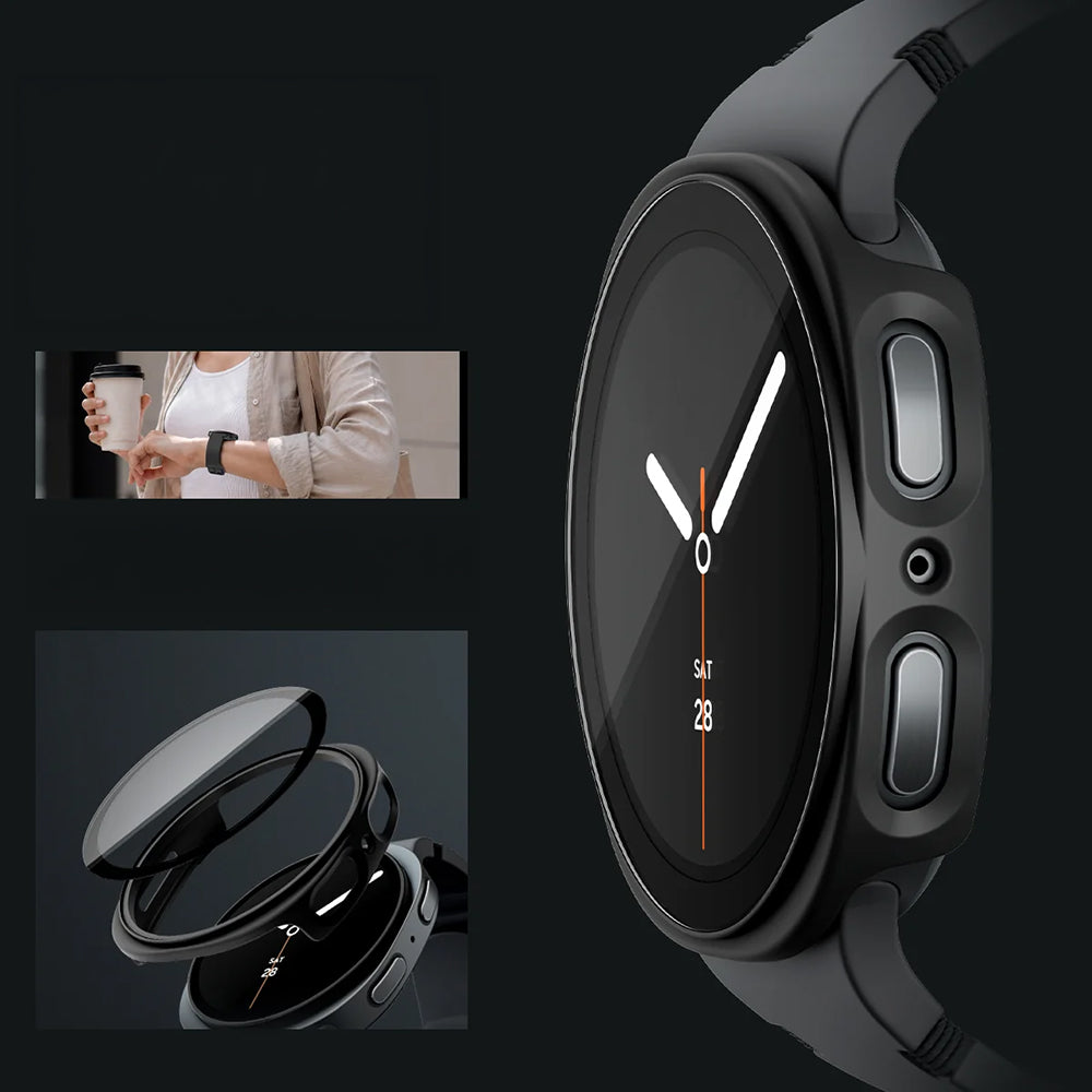 Schutzhülle + Glas Spigen Thin Fit 360 für Galaxy Watch 9 / 8 (40 mm), Schwarz