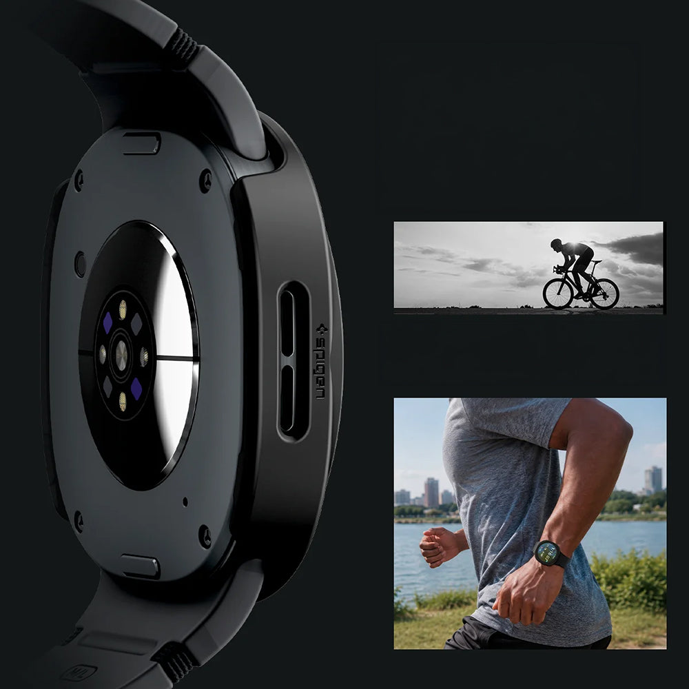 Schutzhülle + Glas Spigen Thin Fit 360 für Galaxy Watch 9 / 8 (40 mm), Schwarz