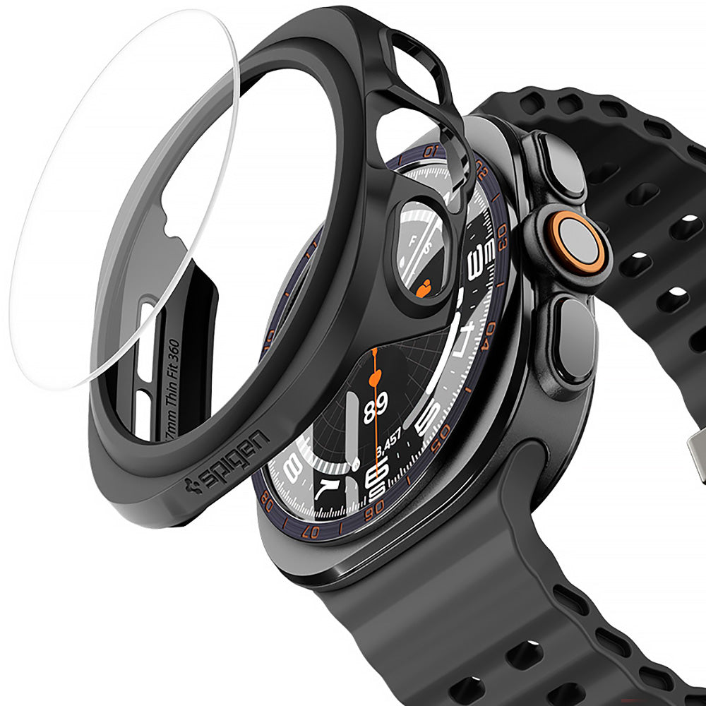 Schutzhülle + Glas für Galaxy Watch Ultra 2 47mm (2026), Spigen Thin Fit 360, Schwarz (1/19)